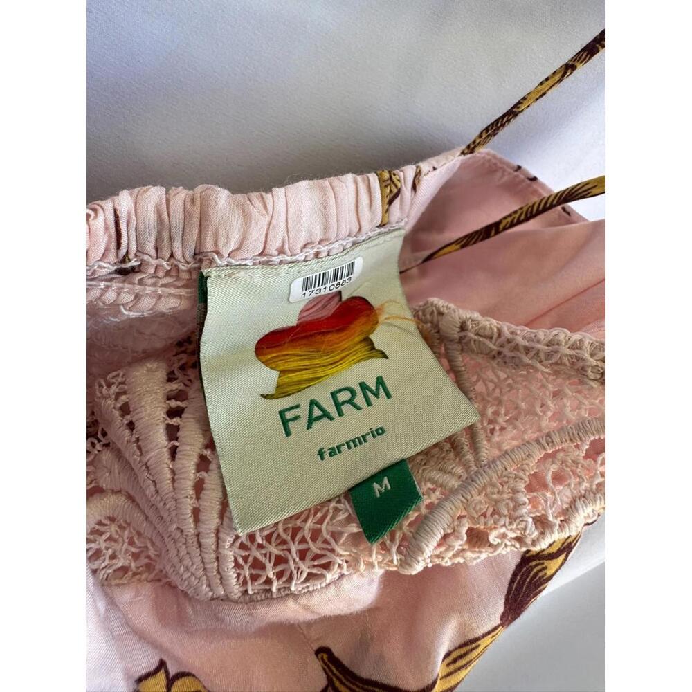 FARM Rio Tropical Pink Laces Midi Dress Size M (Small Stain) - Picture 7 of 7